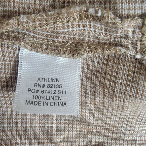 Fresh Produce 100% Linen Button Up Top. Size S. - Picture 7 of 8